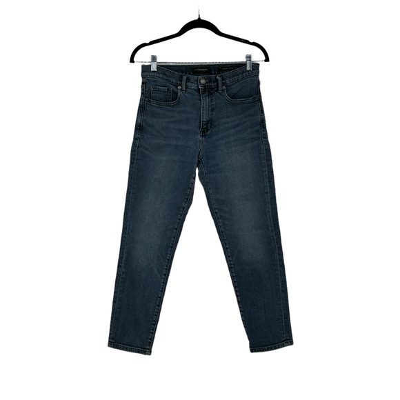Women’s Banana Republic Size 27 Blue Cotton/Polyester/Spandex HR Straight Jeans - Picture 1 of 8